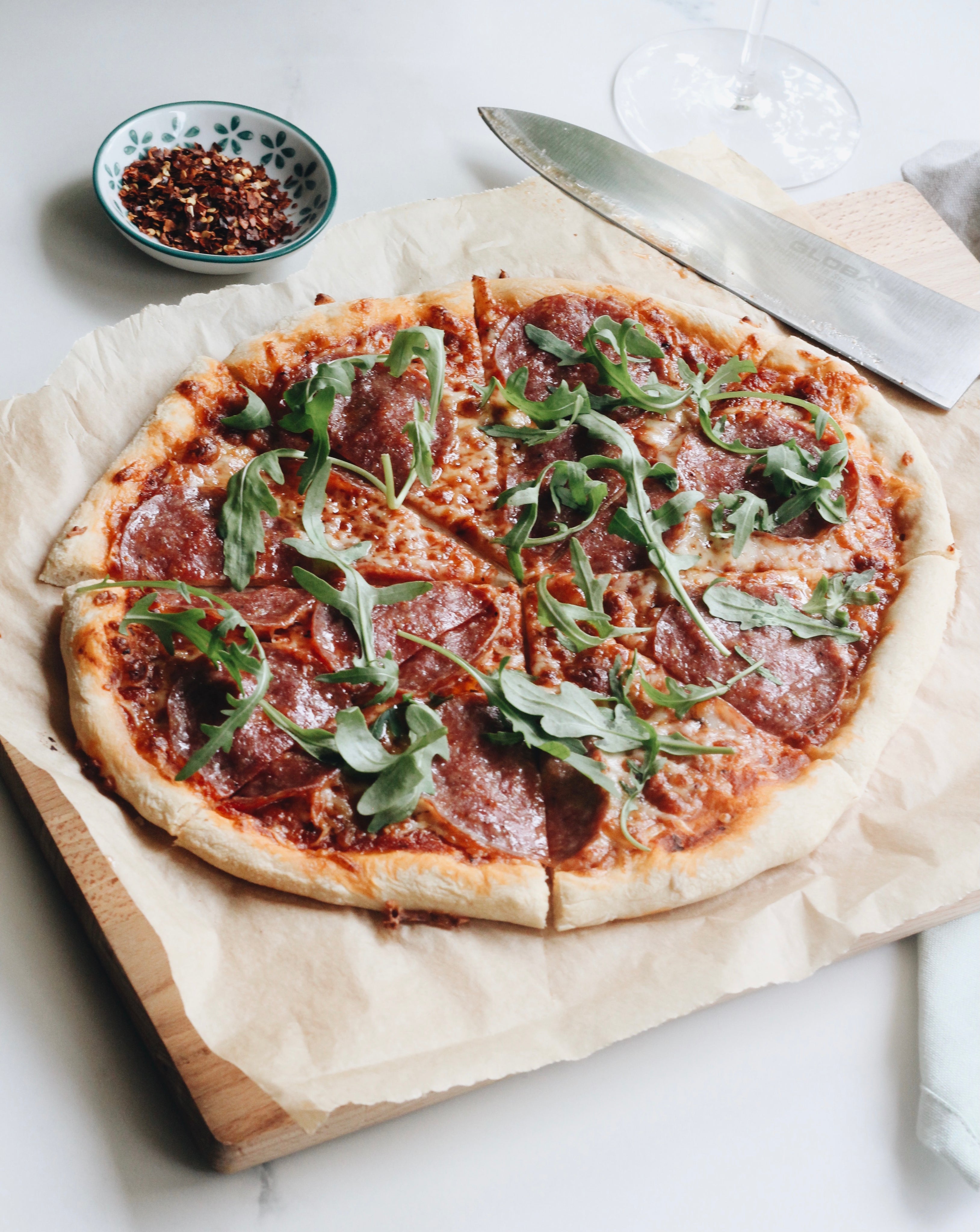 Spicy Pizza Diavola Grandmas Hot Sauce